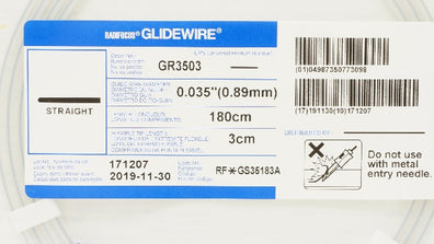 Terumo GS35183A Radifocus Glidewire Straight 0.035inch x 180cm x 3cm (x)